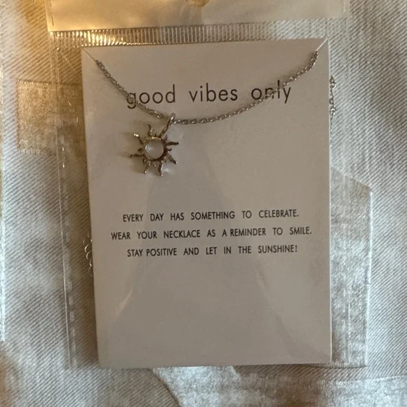 Silver Sun Pendant Necklace - Picture 1 of 1